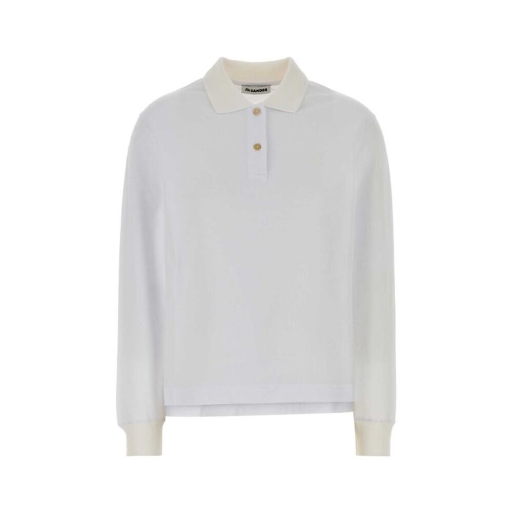 Jil Sander Women White Piquet Polo Shirt